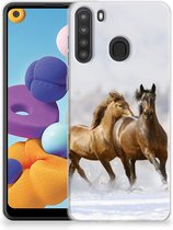 Smartphone hoesje Geschikt voor Samsung Galaxy A21 TPU Case Paarden