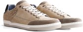 NoGRZ W.Burn - Leren Heren Sneaker - Taupe - Maat 42