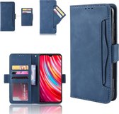 Huawei P40 Lite Book Case Blauw Cover Case Hoesje Lederen Pu PMBL