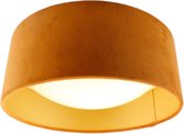 Olucia Dewy - Moderne Plafondlamp - Stof - Oranje;Goud - Rond - 29 cm