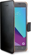 Celly - Samsung Galaxy J3 2017 - Wally Bookcase Black - Openklap Hoesje Samsung Galaxy J3 - Samsung Case Black