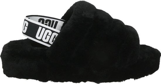 UGG Fluff Yeah Slide Dames Sandalen - Black - Maat 42