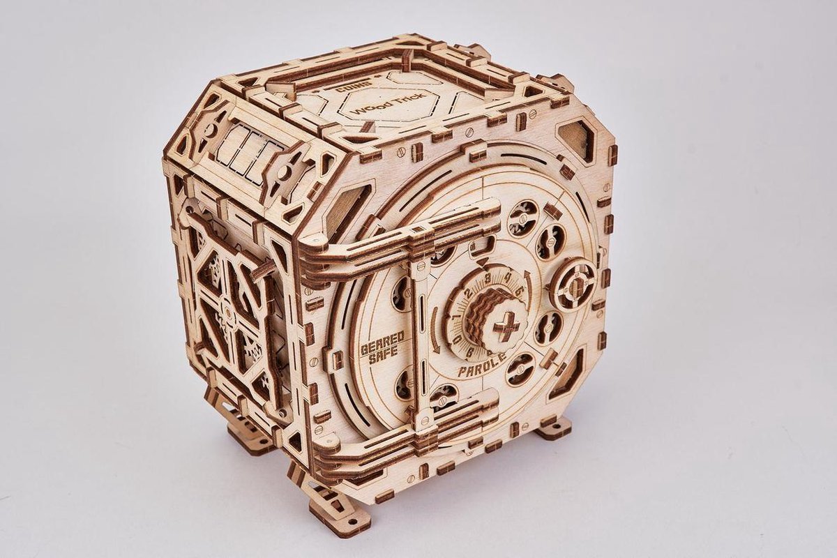 Wood Trick – Modelbouw 3D houten puzzel – Tandwiel kluis 'Geared safe' (WDTK037) – 259 stuks - Geen lijm noch verf nodig! — afbeelding 4