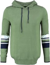 Purewhite Knitted Striped Hoodie Green