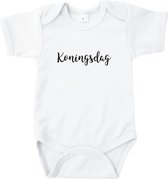 Rompertjes baby met tekst - Koningsdag - Romper wit - Maat 50/56