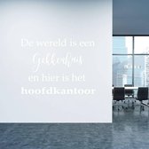 Muursticker Gekkenhuis -  Wit -  140 x 105 cm  -  woonkamer  nederlandse teksten  bedrijven  alle - Muursticker4Sale