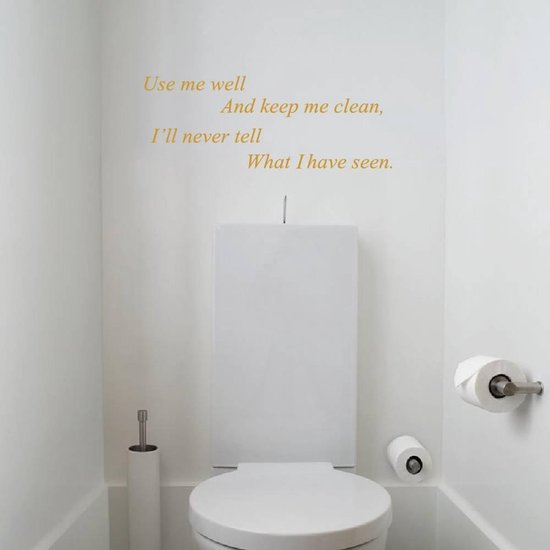 Use Me Well Toilet - Goud - 80 x 30 cm - toilet alle