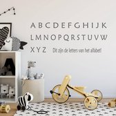 Muursticker Alfabet - Donkergrijs - 80 x 32 cm - baby en kinderkamer nederlandse teksten bedrijven