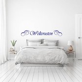 Muursticker Welterusten Sier -  Donkerblauw -  160 x 22 cm  -  slaapkamer  nederlandse teksten  alle - Muursticker4Sale