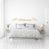 Muursticker Welterusten Sier -  Goud -  120 x 16 cm  -  slaapkamer  nederlandse teksten  alle - Muursticker4Sale