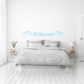 Muursticker Welterusten Sier - Lichtblauw - 80 x 11 cm - slaapkamer alle