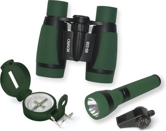 Carson Outdoor Adventurepack Junior Donkergroen/zwart