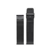 Mats Meier Strap 22mm Mesh Zwart - Zwart