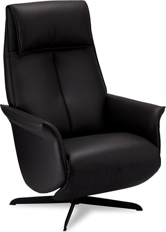 kloof Isolator Mysterieus 24Designs Exxon Fauteuil - Verstelbaar - Leer - Metalen Onderstel -  Draaibaar - Zwart | bol.com