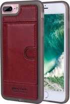 Rood hoesje van Pierre Cardin - Backcover - Stijlvol - van Leer - iPhone 7-8 - Luxe cover