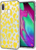 iMoshion Design voor de Samsung Galaxy A20e hoesje - Luipaard - Geel