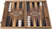 American Walnut Backgammon - 48 x 30 cm ingeklapt 48x60 cm uitgeklapt - Handgelegd spel Made in Griekenland - Superglad speelbord met prachtige speelschijven - Top Kwaliteit Top Kw