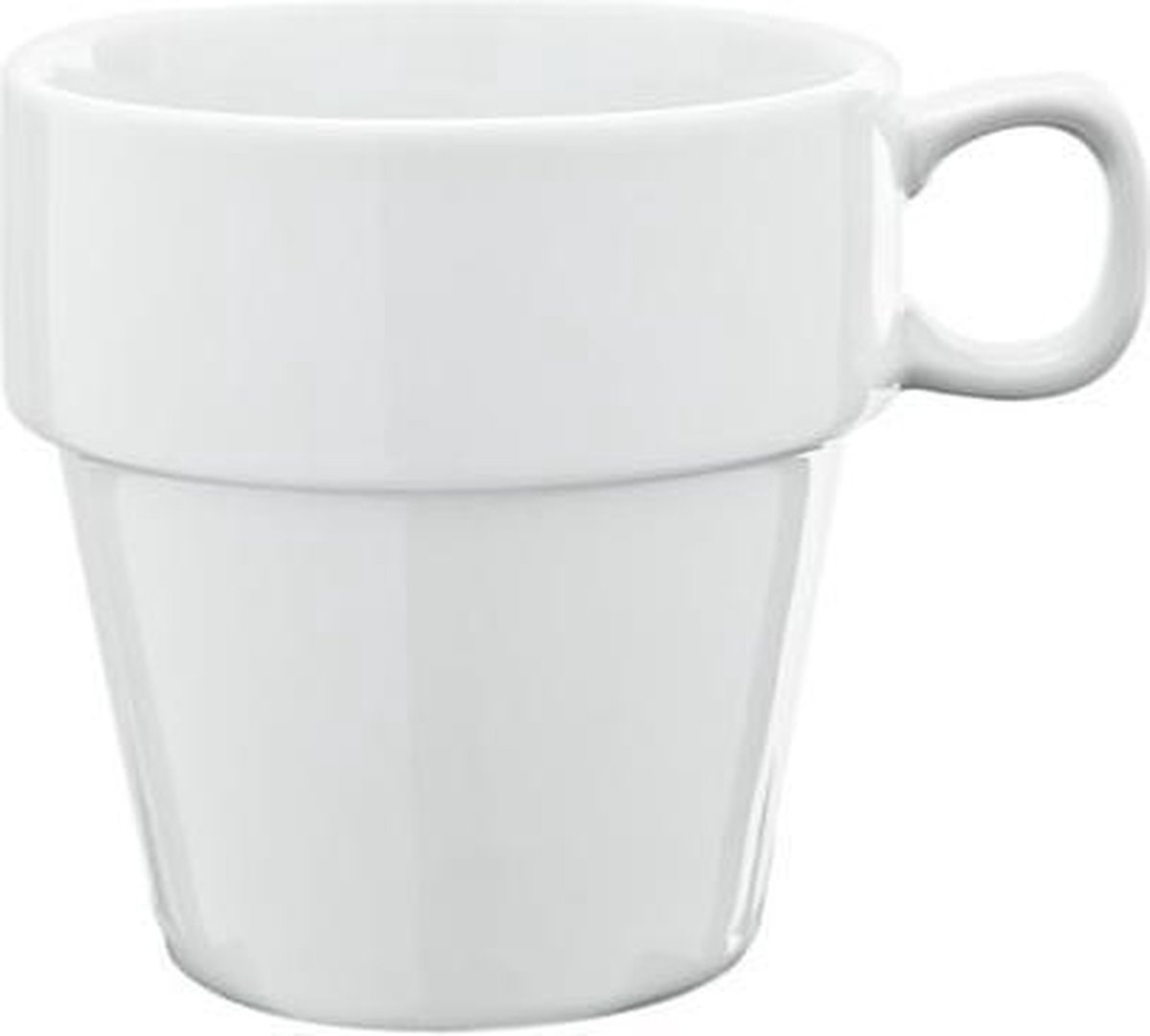Everyday white melkbeker met oord8xh8.2cm 6 stuks