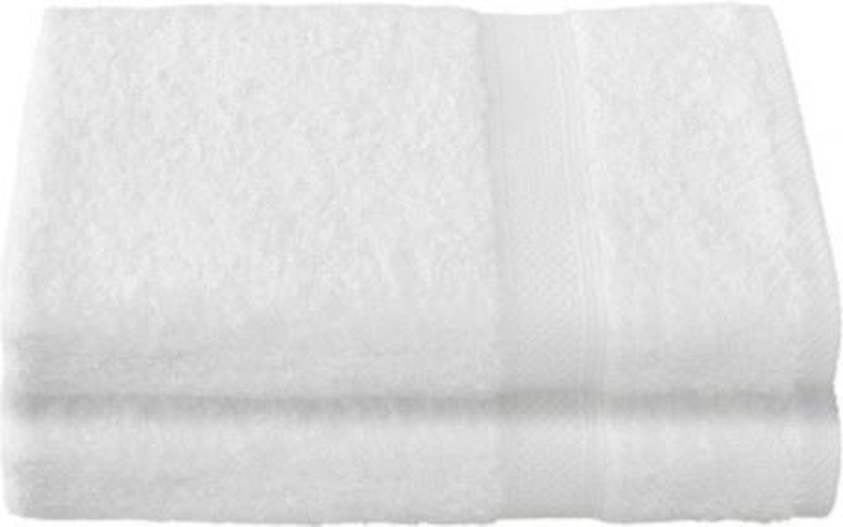 De Witte Lietaer Badhanddoek Stephanie 70 X 140 Cm Wit 2 Stuks