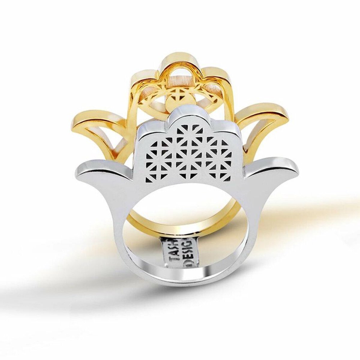 BiggDesign - Hand van Fatima - Dames Ring - Hamsa 925 Sterling Zilver