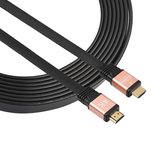 1,5 m HDMI 2,0 (4K) 30AWG Hoge snelheid 18 Gbps Vergulde aansluitingen HDMI Male naar HDMI Male Flat kabel (Rose Gold)