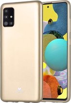 GOOSPERY JELLY Soft Cover met volledige dekking voor Galaxy A51 (goud)