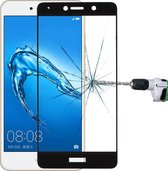 Voor Huawei Enjoy 7 Plus 0,33 mm 9H hardheid van het oppervlak zeefdruk Volledig scherm gehard glas Screen Protector (zwart)