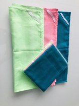 Micro Fiber - Microvezeldoekjes - Blauw/Groen/Roze - 40x60cm - 3 stuks