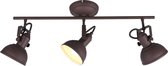 LED Plafondspot - Trion Gini - E14 Fitting - 3-lichts - Rond - Roestkleur - Aluminium - BES LED