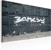 Schilderijen Op Canvas - Schilderij - Banksy Signature 90x60 - Artgeist Schilderij