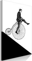 Schilderijen Op Canvas - Schilderij - Cyclist (1 Part) Vertical 60x90 - Artgeist Schilderij