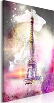 Schilderijen Op Canvas - Schilderij - Fairytale Paris (1 Part) Vertical 80x120 - Artgeist Schilderij