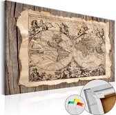 Schilderijen Op Canvas - Afbeelding op kurk - Map of the Past [Cork Map] 60x40 - Artgeist Schilderij