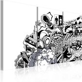 Schilderijen Op Canvas - Schilderij - Artistic mess - triptych 90x60 - Artgeist Schilderij