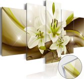 Schilderijen Op Canvas - Afbeelding op acrylglas - Modern Lily [Glass] 100x50 - Artgeist Schilderij