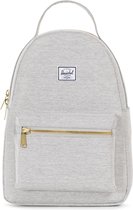 Nova Small - Light Grey Crosshatch / Vrouwelijke rugzak met dubbele handvaten; met 14L opbergruimte en intern opbervak / Beperkte Levenslange Garantie / Lichtgrijs