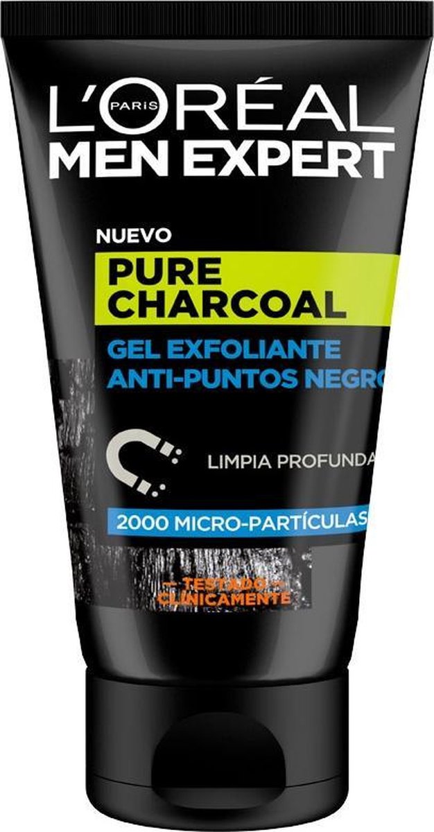 L'oréal Paris Men Expert Pure Charcoal Gel Exfoliante P.negros 100 Ml