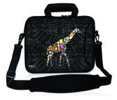 Sleevy 17,3 laptoptas giraffe mozaiëk