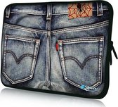 Sleevy 11,6 inch laptophoes spijkerbroek - laptop sleeve - laptopcover - Sleevy Collectie 250+ designs