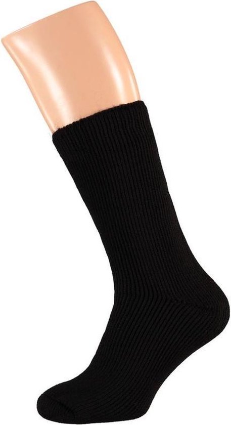 3 Paar thermo sokken voor heren zwart 41/46 - Wintersport kleding - Thermokleding - Lange thermo sokken - Thermosokken