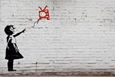 BANKSY Kite Girl Canvas Print