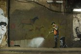 BANKSY Graffiti  Removal Canvas Print