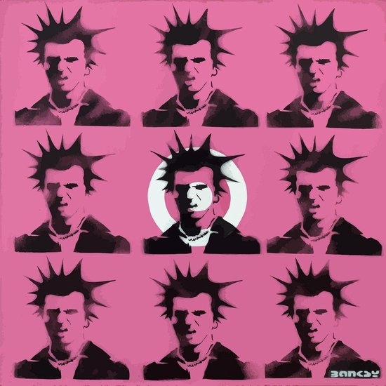 BANKSY Sid Vicious Impression sur toile