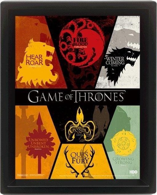 GAME OF THRONES - Affiche lenticulaire 3D 26X20 - Sigil