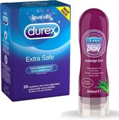 Durex Extra Safe - 20 stuks & Durex Massage 2 in 1