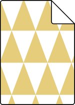 Proefstaal ESTAhome behangpapier grafische driehoeken okergeel - 128863 - 26,5 x 21 cm