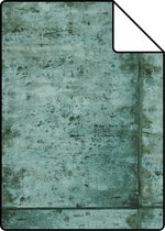 Proefstaal ESTAhome behang zinken platen smaragdgroen - 138879 - 26,5 x 21 cm