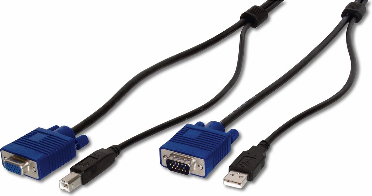 ASSMANN Electronic AK 82301 toetsenbord-video-muis (kvm) kabel 1,8 m Zwart