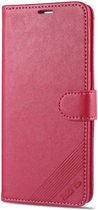 AZNS Oppo Reno3 Pro Hoesje Portemonnee met Standaard Rood