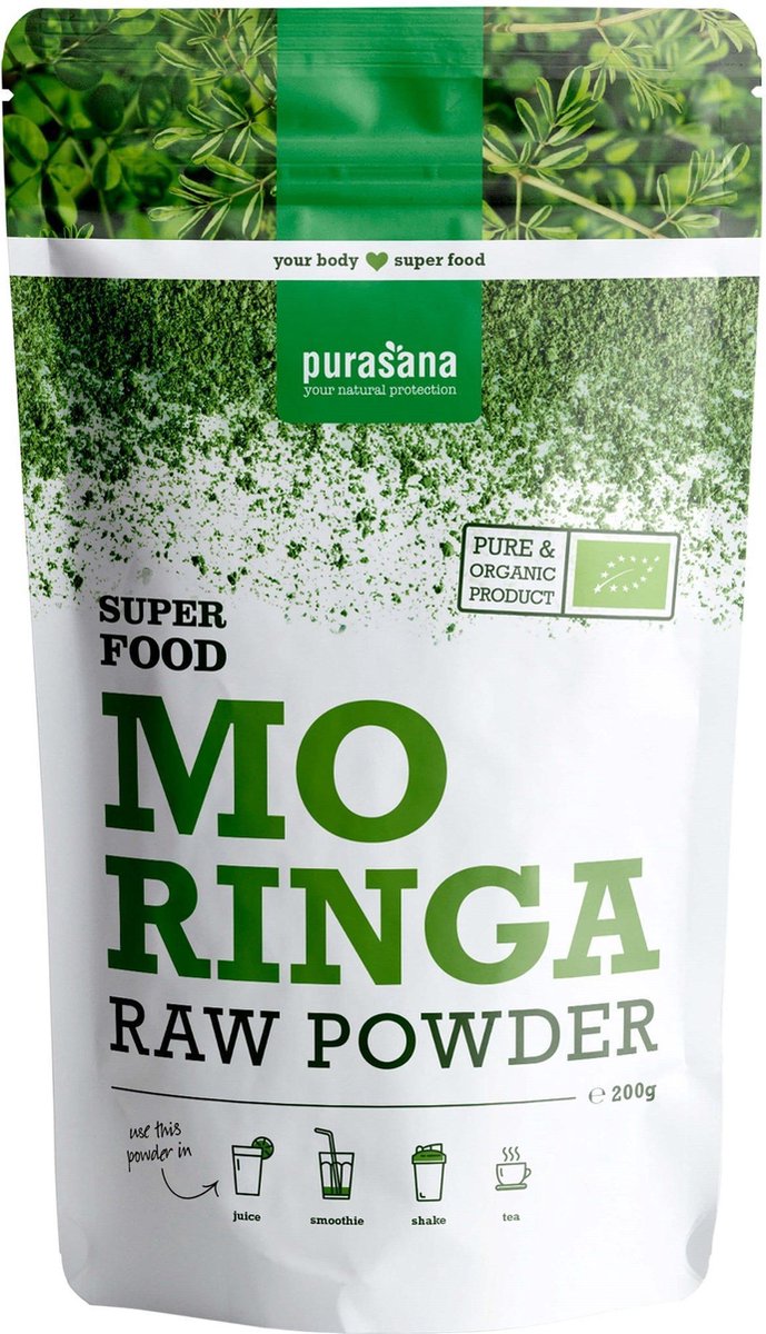 Purasana Moringa poeder/poudre vegan bio (200g) - Purasana